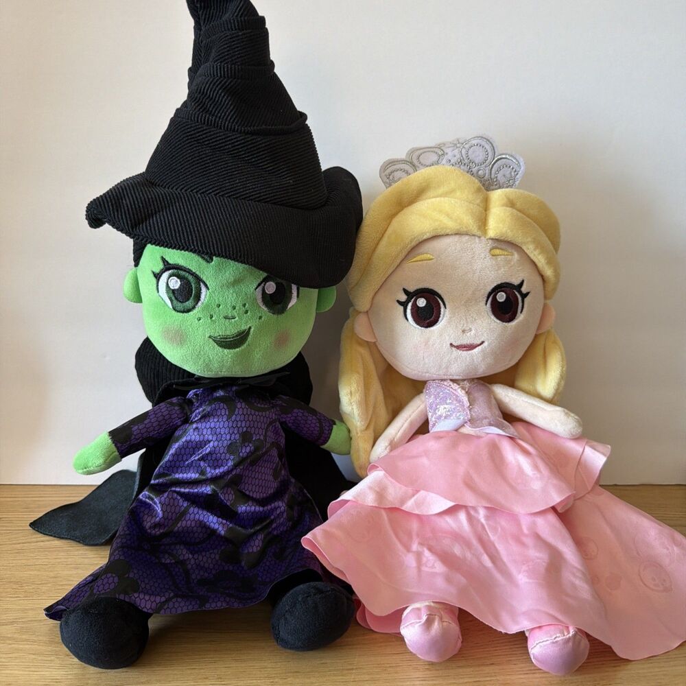 Wicked For Good 10’ Plush Set Elphaba Witch & Glinda The Good Witch
